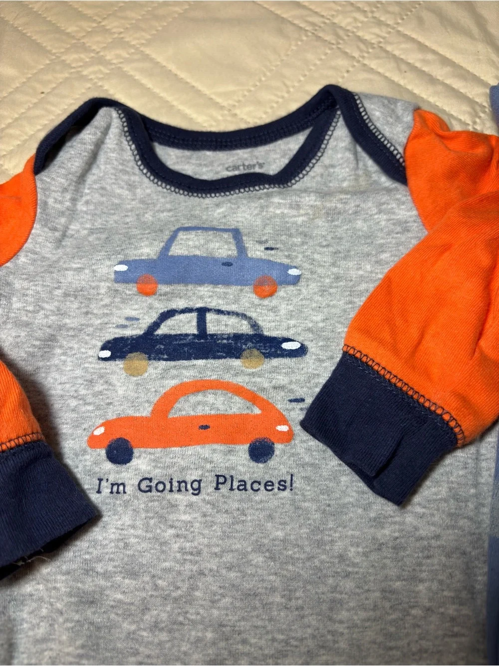 Carter’s 6M Car-Print One-Piece Romper set